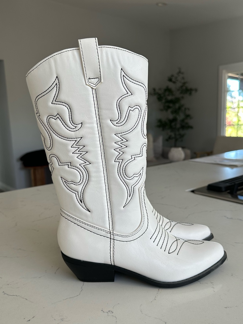 White Women's Western Cowboy Boots